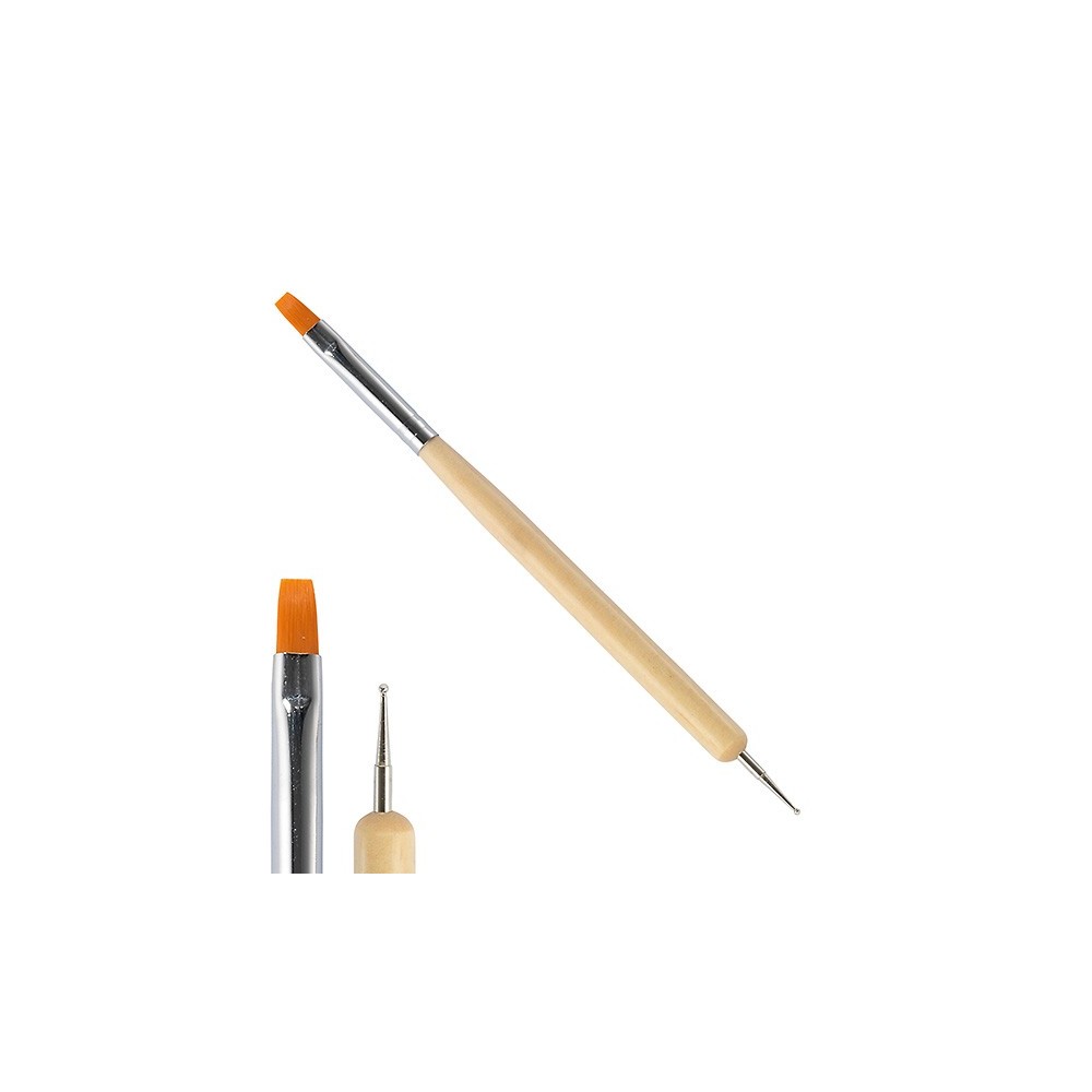 PINCEAU/OUTIL A MARBRER 2 EN 1