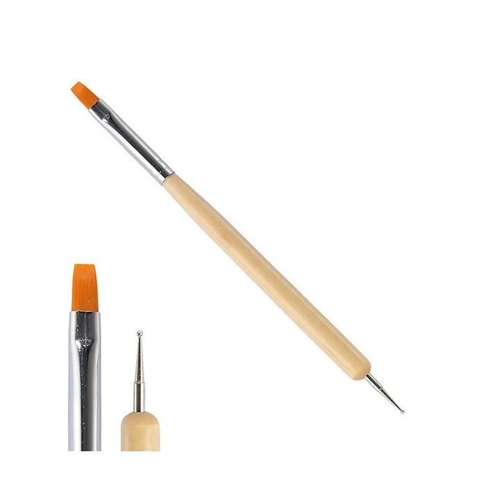 PINCEAU/OUTIL A MARBRER 2 EN 1