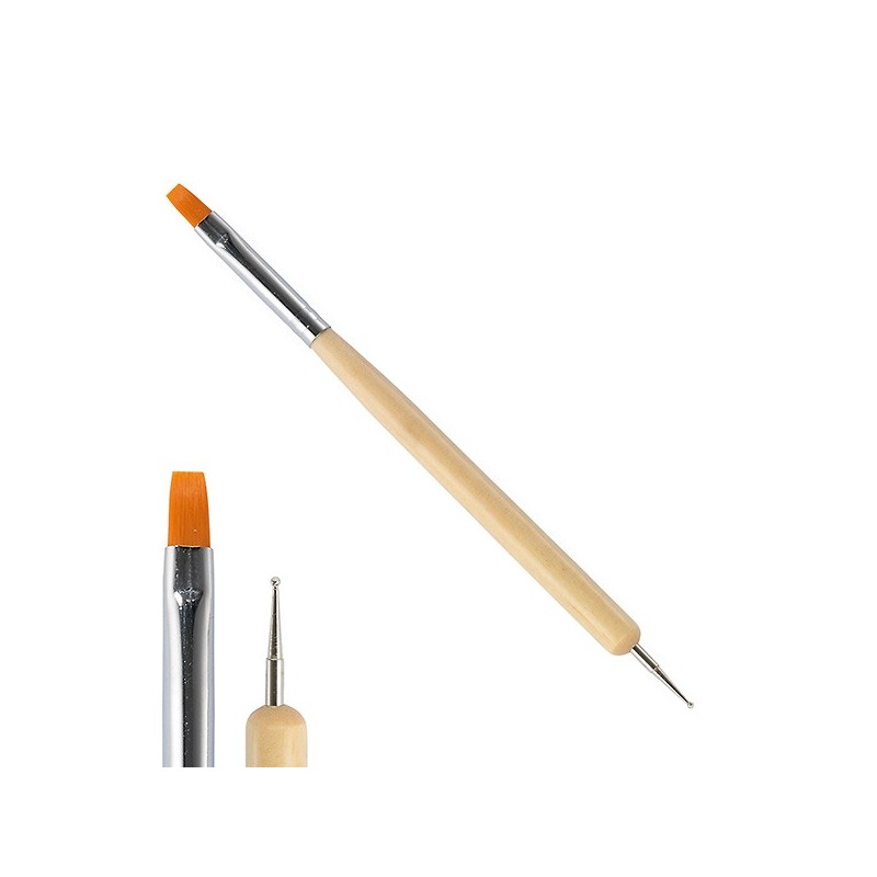 PINCEAU/OUTIL A MARBRER 2 EN 1