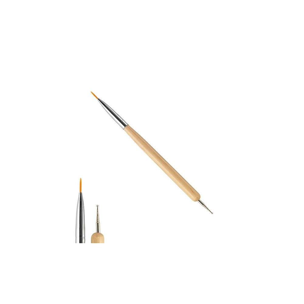 PINCEAU/OUTIL A MARBRER 2 EN 1