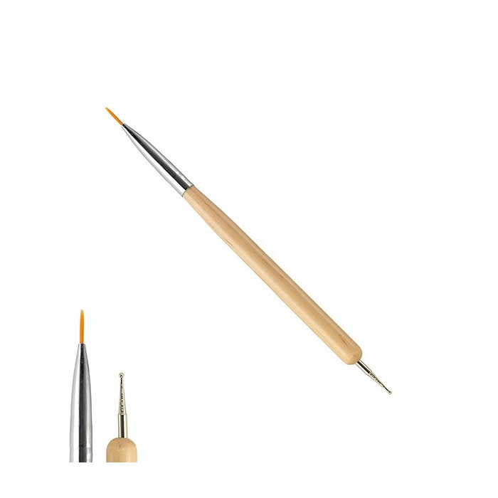 PINCEAU/OUTIL A MARBRER 2 EN 1