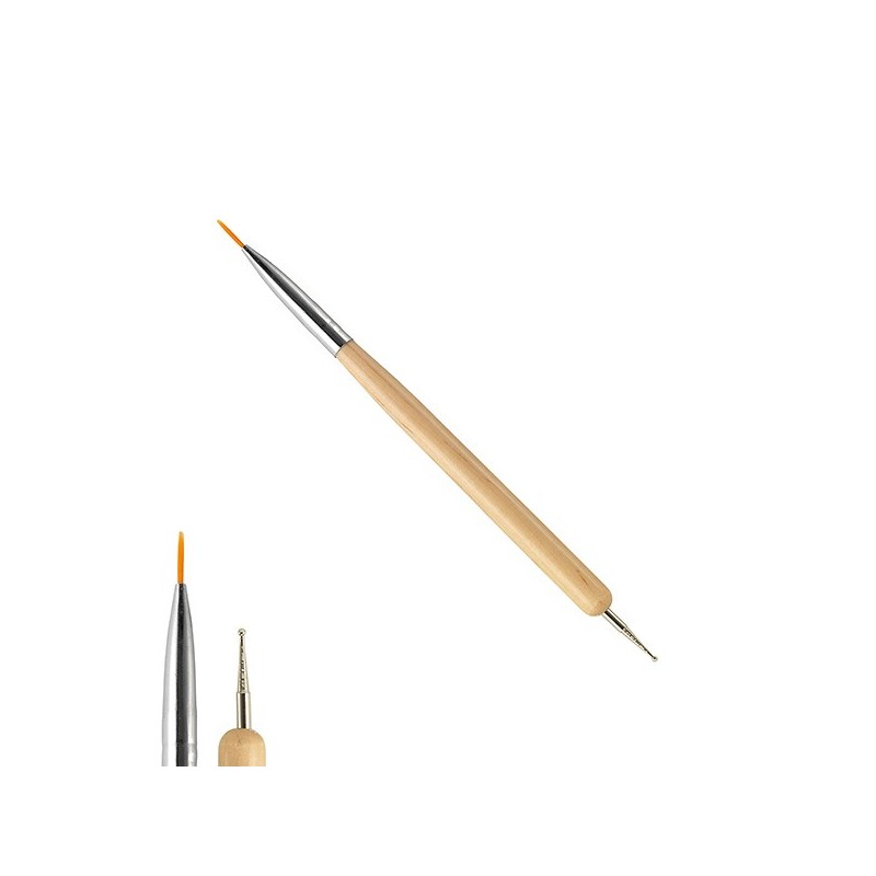 PINCEAU/OUTIL A MARBRER 2 EN 1