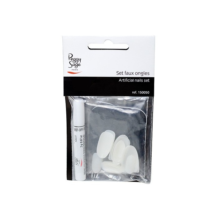SET FAUX ONGLES+PONCE+GLUE  PEGGY SAGE
