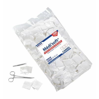 COTON CARRE X 500  5 x 5 CM