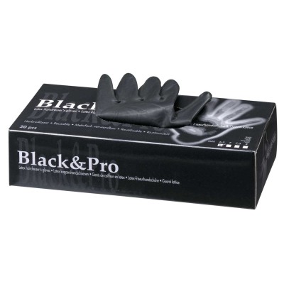 GANTS LATEX BLACK & PRO  x 20   
