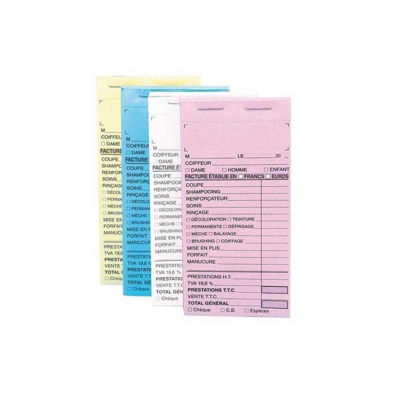 FICHE CAISSE COIFFURE SANS NUMERO X10 SIBEL